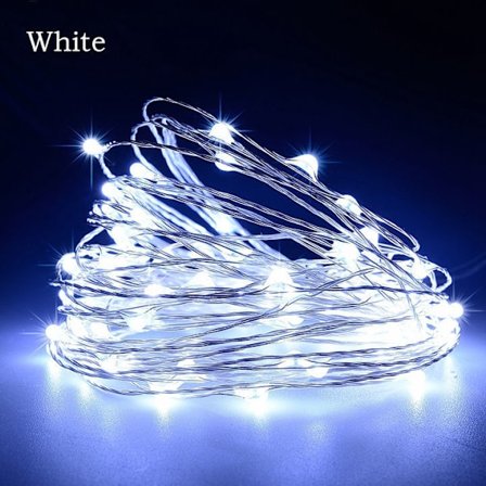 10 meter lyskæde med 100 lys, USB fjernbetjening, vandtæt, 8 modes