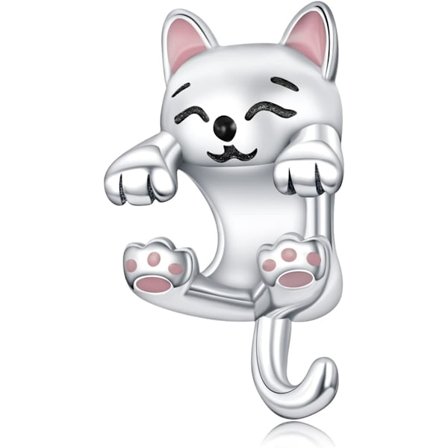 Hängen med vit koppar och kubisk zirkonia för armband