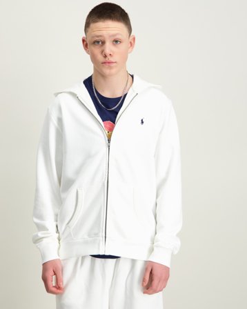 Polo Ralph Lauren French Terry Full-Zip Hoodie Hvit Hettegensere/Hoodies Gutt - Kids Brand Store