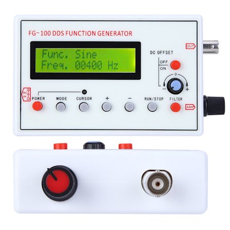 FG‐100 DDS Funksjonsgenerator Sinusfrekvens 1HZ‐500KHz Teller Signalskilde Generator Meter
