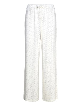 Gina Tricot Drawstring Wide Trousers - White - XS