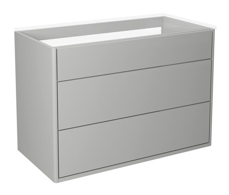 Gustavsberg Graphic Kommode 80 cm, uten vaskeservant Grå, Baderom