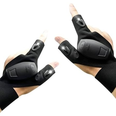 Herrgåva, julklapp till män/kvinnor, uppladdningsbara fiske-LED-handskar, pappas present, originell present till män, födelsedagspresent till män, 