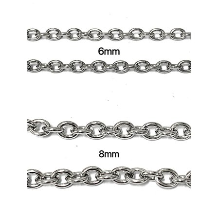 Rund Ankarlänk halsband i stål som håller färgen livet ut.