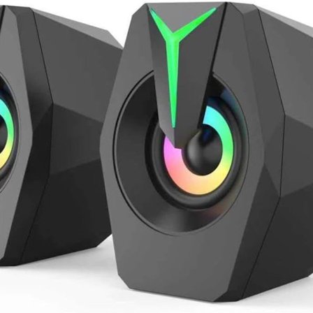Datorhögtalare, stereo PC-spelhögtalare med 7 färger