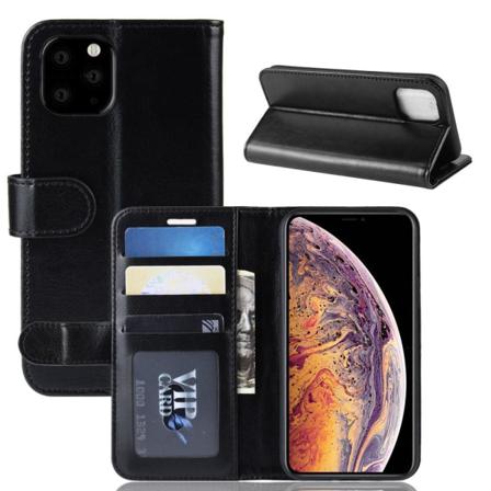 Iphone 11 Pro Max - Plånboksfodral - Svart Black Svart