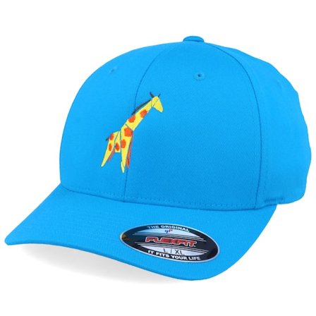 Origami - Blue - flexfit - Cap - Paper Giraffe Aqua Flexfit - Hatstore