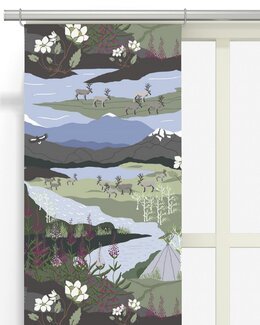 Panellängd Digitaltryck Fjällvandring 2-Pack Blå - Arvidssons Textil