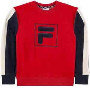 Kids - Fila Red Linda Color Block Logo Sweatshirt 170-176cm (15-16 years) - Jumpers and knitwear - 170-176cm (15-16 years) - Red - Mädchen