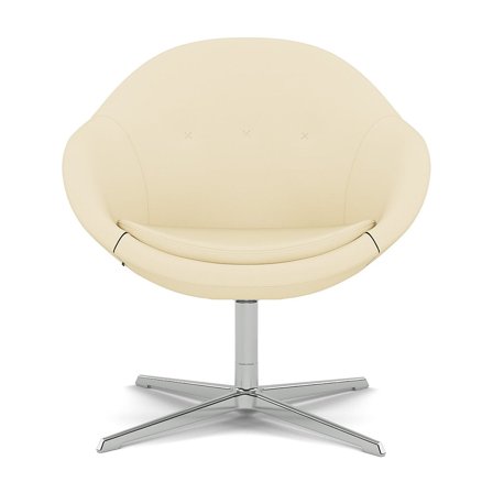 Varier Furniture Kokon Club - White Polyester - Chrome base