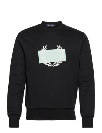 Laurel Wreath Sweatsh Black Fred Perry