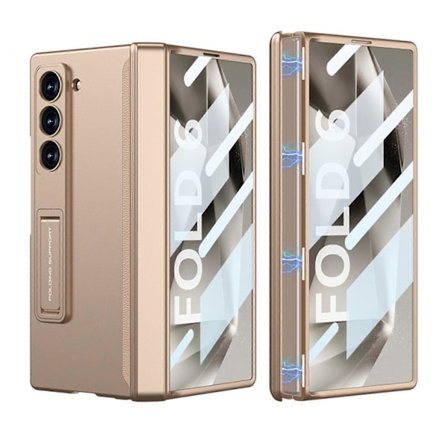 Z Fold 6 Fodral med Gångjärnsskydd, Skyddande med Stöd, Skärmskydd, PC Magnetisk Allomfattande Stötsäkert Skal för Z Fold 6