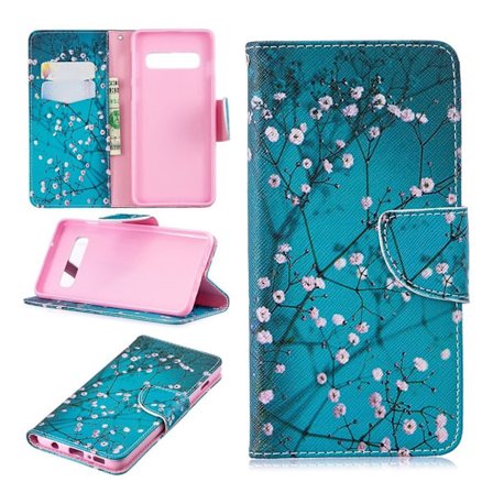 Samsung Galaxy S10 printtikuosi nahkainen flip suojakotelo - Wintersweet