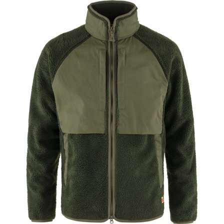 Fjällräven Herr's Vardag Pile Jacket in Deep Forest/Laurel Green | Size: 2XL, G-1000/Polyester
