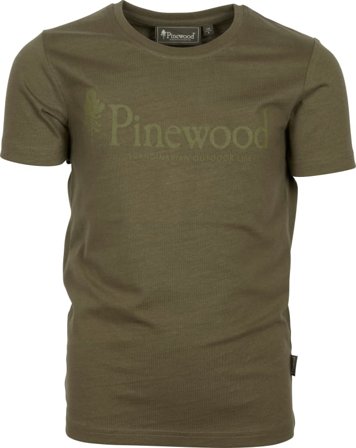 Pinewood Kids' Outdoor Life T-Shirt Children short-sleeved sweaters Green 176