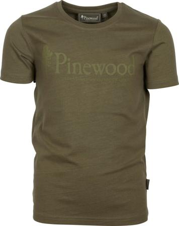 Pinewood Kids' Outdoor Life T-Shirt Children short-sleeved sweaters Green 176