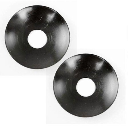 Lysmansjetter 2-pakning i svart metall for lysekroner, indre mål 2,4 cm og ytre mål 8,5 cm