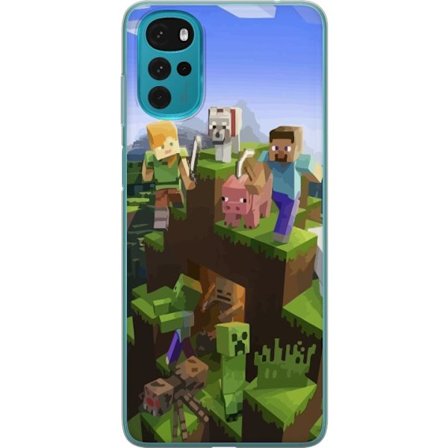 Kompatibelt Mobildeksel til Motorola Moto G22 MineCraft