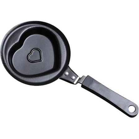 Mini Æg Morgenmads Stegepande Multi-stil Non-stick Pandekage Crêpe Pandeform Til Hjemmekøkken (sort) (1 stk)