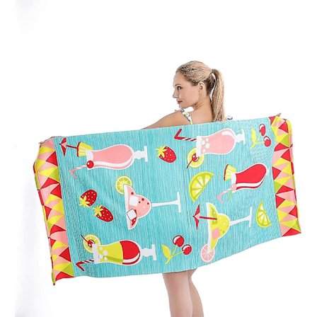 Oversized Mikrofiber Badehåndklæde til Strand, Kvinder og Mænd, Hurtigtørrende Håndklæde, Anti-Sand Strandhåndklæde