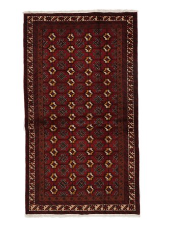 Tapis Baloutche 105X187 Noir (Laine, Perse)