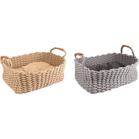 Flamingo Kattkorg Med Dyna Enya Rektangulär Beige 45x32x18 Cm Beige