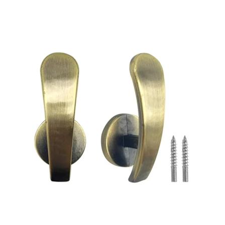 1 Par Vintage Moderne Gardin Kroge Aluminium Legering Væghængt Hænger Praktisk Soveværelse Hængende Holder Hjem Decor Tilbehør B-Bronze