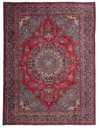 Medallion Large Mashad Rug 286X386 Wool