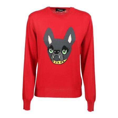 Dsquared2 jumper röd, Dam Stickade tröjor & koftor, Dam, Storlek: M