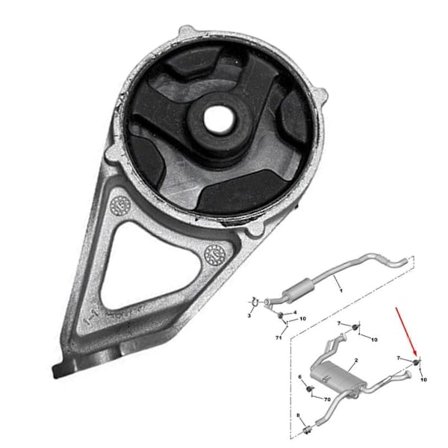 Bil Eksosrør Bakre Feste 9674325480 For Peugeot Citroen 308s 3008 408 C4 C5 w12728149