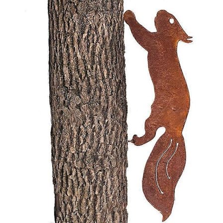 Egern - Metal Havepynt - 30 cm - Naturlig Rust Patina
