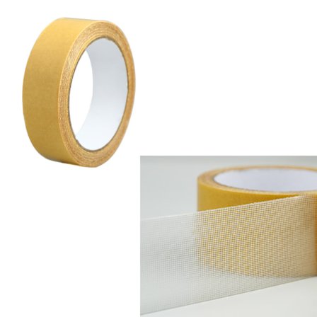 To stykker dobbeltsidig tape med høy viskositet