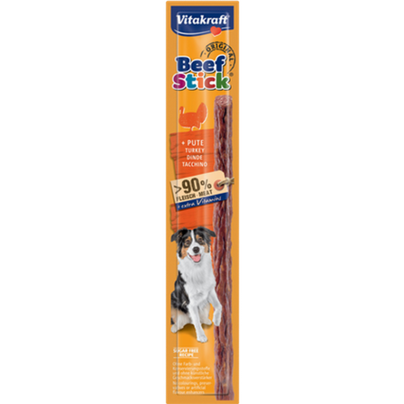 Vitakraft - Beef-Stick Salami Kalkun 12 g - Hund - Hundegodbiter & tyggebein - Myke tyggestrips - ZOO.no