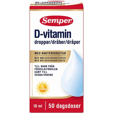 Semper D-vitamin dråber, Helse & Madvarer, Børnevitaminer, D-vitamin Til Børn