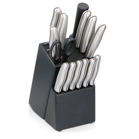 Knivsæt med knivblok, 15 dele