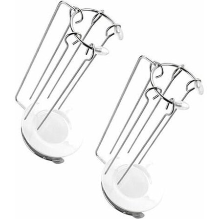 Rustfrie grillspyd i rustfritt stål, sett med 2 - med grillhengestativ