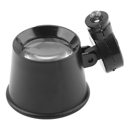 Led 10x forstørrelsesglass øyelupe smykke forstørrelsesglass enkelt glass urreparasjon verktøy