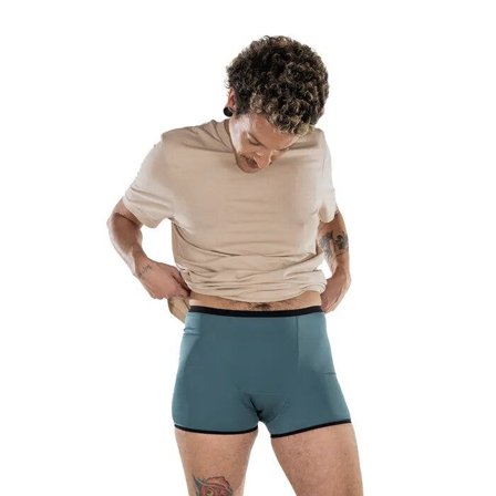 Fluyda Boxer Linea Basic Mutandina Assorbente Bianco/Petrolio