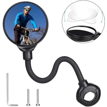 Polkupyörän taustapeili, 360° säädettävä ohjaustanko ja pyörivä