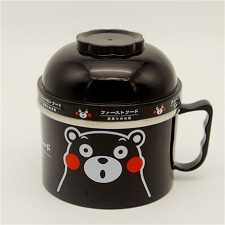 Ramen Nudlar Skål Med Lock Rostfritt Kök Instant Nudlar Skål