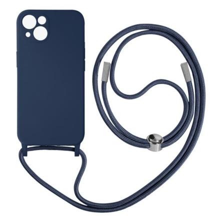 Apple iPhone 13 Mini Semi-Stiv Cord Case med nakkestrop 80 cm blå Blå