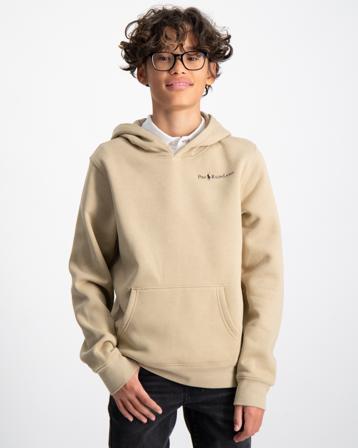 Polo Ralph Lauren Ls Po Hood Knit Shirts Sweatshirt Beige Hoodies Jongens - Kids Brand Store