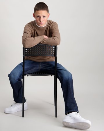 Pelle P JR Tiller Sweater Beige Truien Jongens - Kids Brand Store