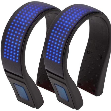 Led-skoklämma lampor löpning säkerhetsljus varningslampa skoklämma ljus för, dans nattlöpningjoggingwalkingcykling (blå 2st)