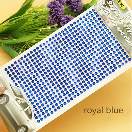 504 st/ark Strassklistermärken Diamant KUNGBLÅ