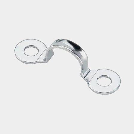 Golfare Harken Narrow Eyestrap, piatto, in acciaio inox, 27 mm, 2 fori, 2-pack