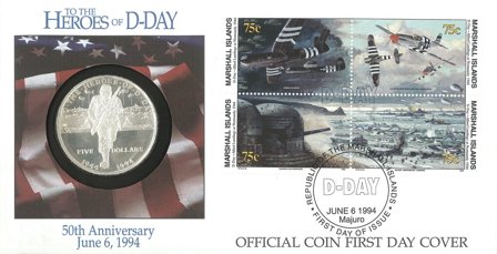 Marshalløerne D-Day møntbrev
