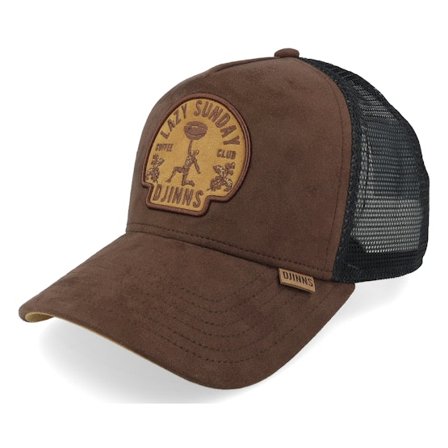 Djinns - Lazy Classic Coffee/Black Trucker Trucker Brown Cap - @ Hatstore