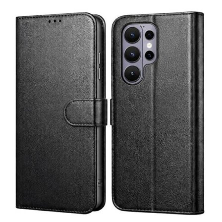 Samsung Galaxy S26 ULTRA - Musta Lompakkokotelo Magneettisuljenta, Korttitila Phonillico