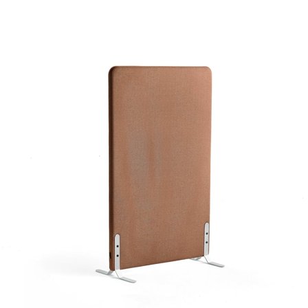 Floor screen ZONE, 1360x800x46 mm, fabric Rivet, white legs, copper
